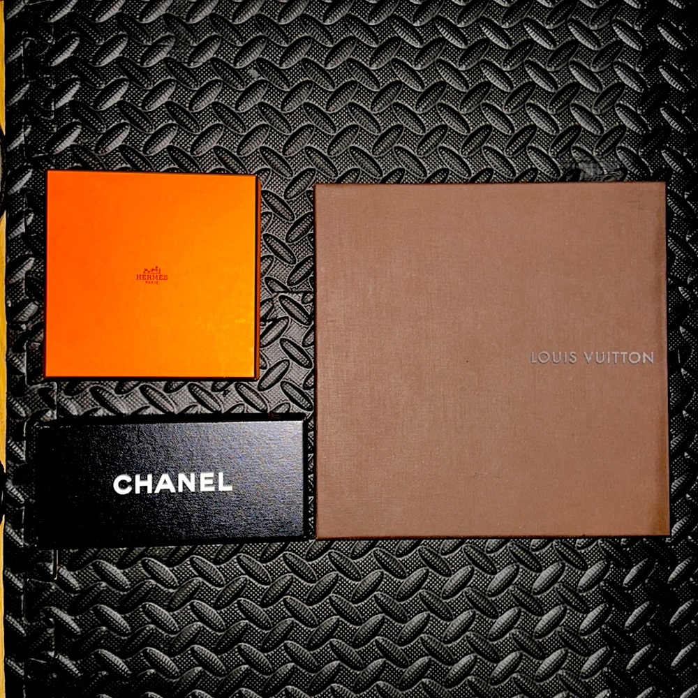 BUNDLE DEAL! 3 Empty Designer Boxes Hermes Chanel Louis Vuitton